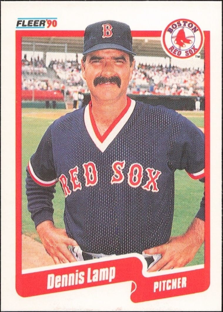 Dennis Lamp 1990 Fleer #280 Baseball Trading Card - Front 1990 Fleer Dennis Lamp #280 baseball trading card front