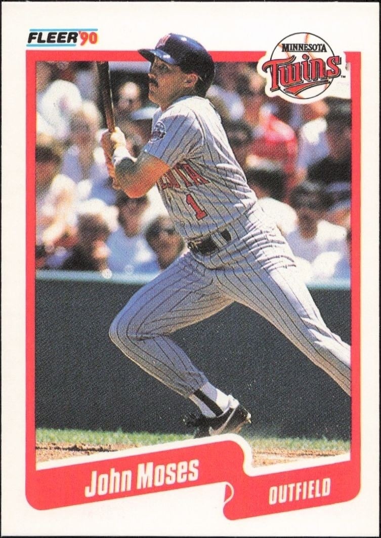 1990 Fleer John Moses #381 trading card