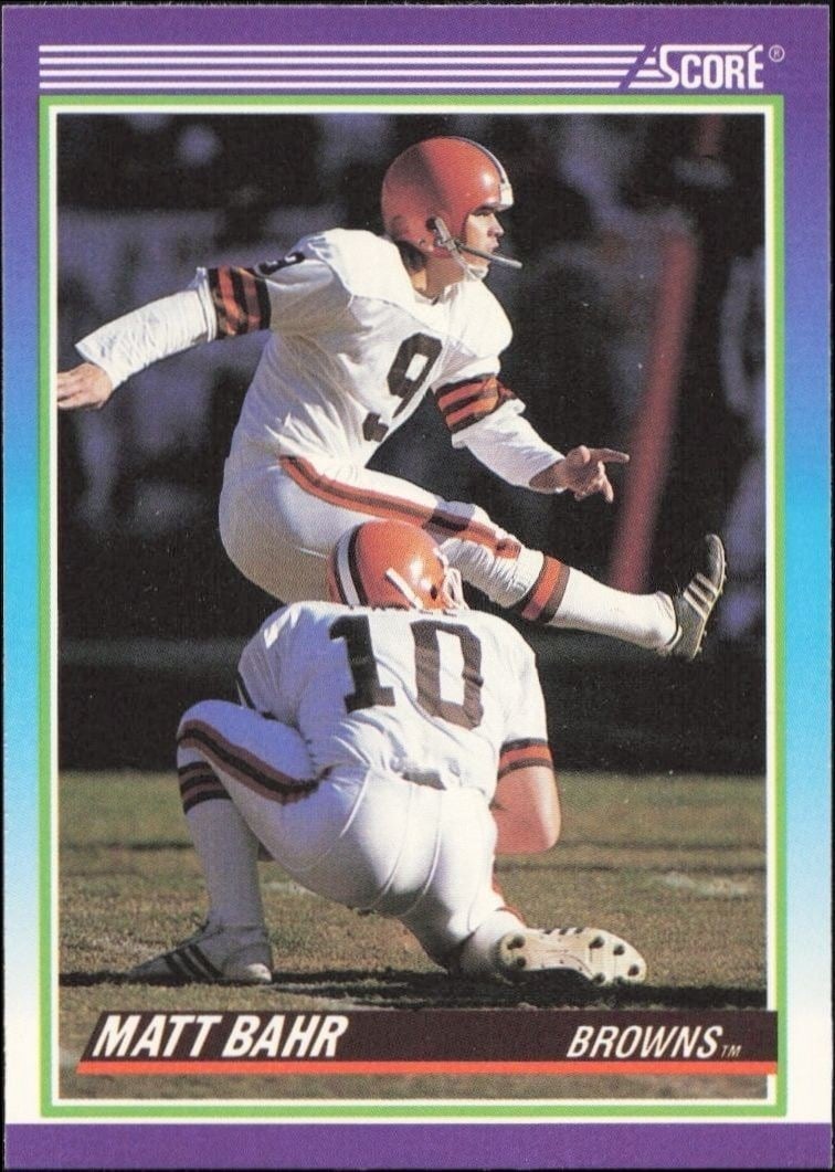 1990 Score Matt Bahr #538 trading card