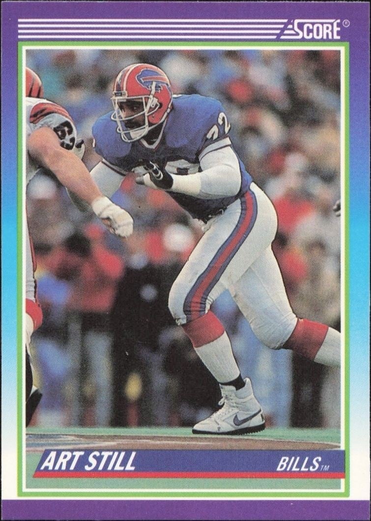 Art Still 1990 Score #537 Football Trading Card - Front 1990 Score Art Still #537 football trading card front