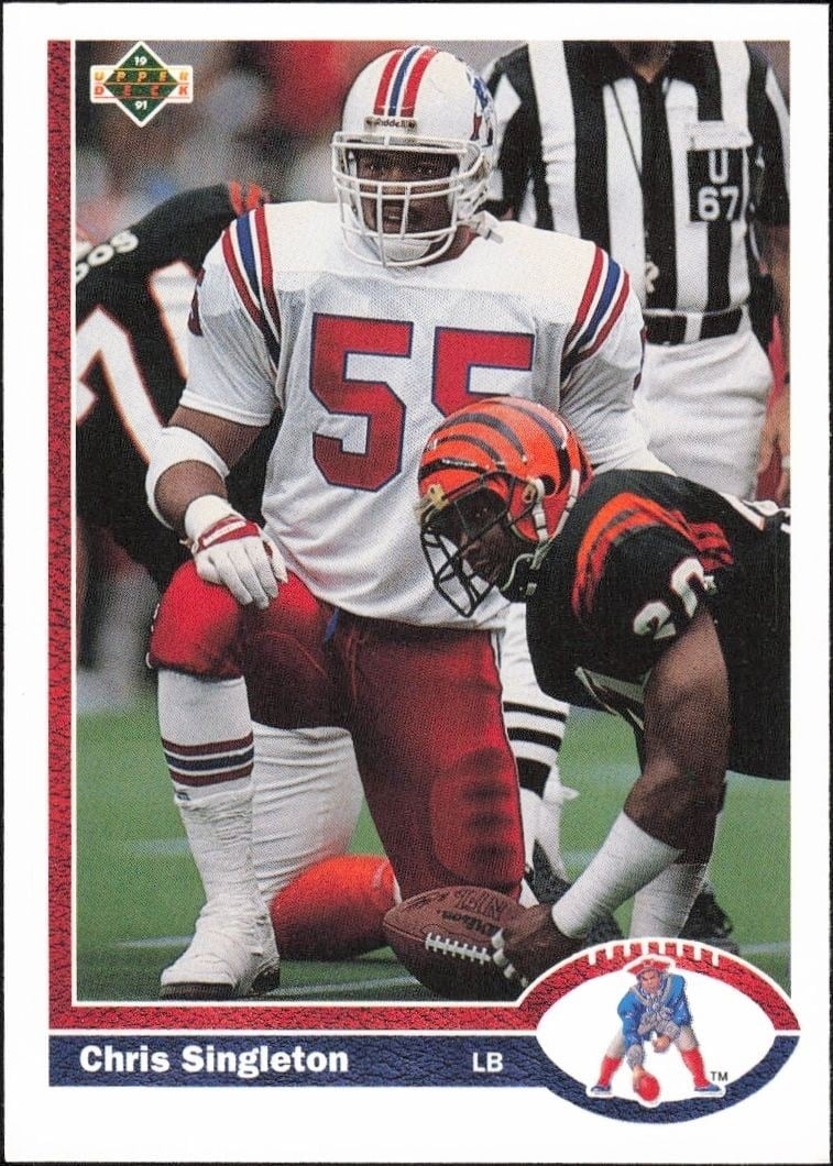 1991 Upper Deck Chris Singleton #408 football trading card front