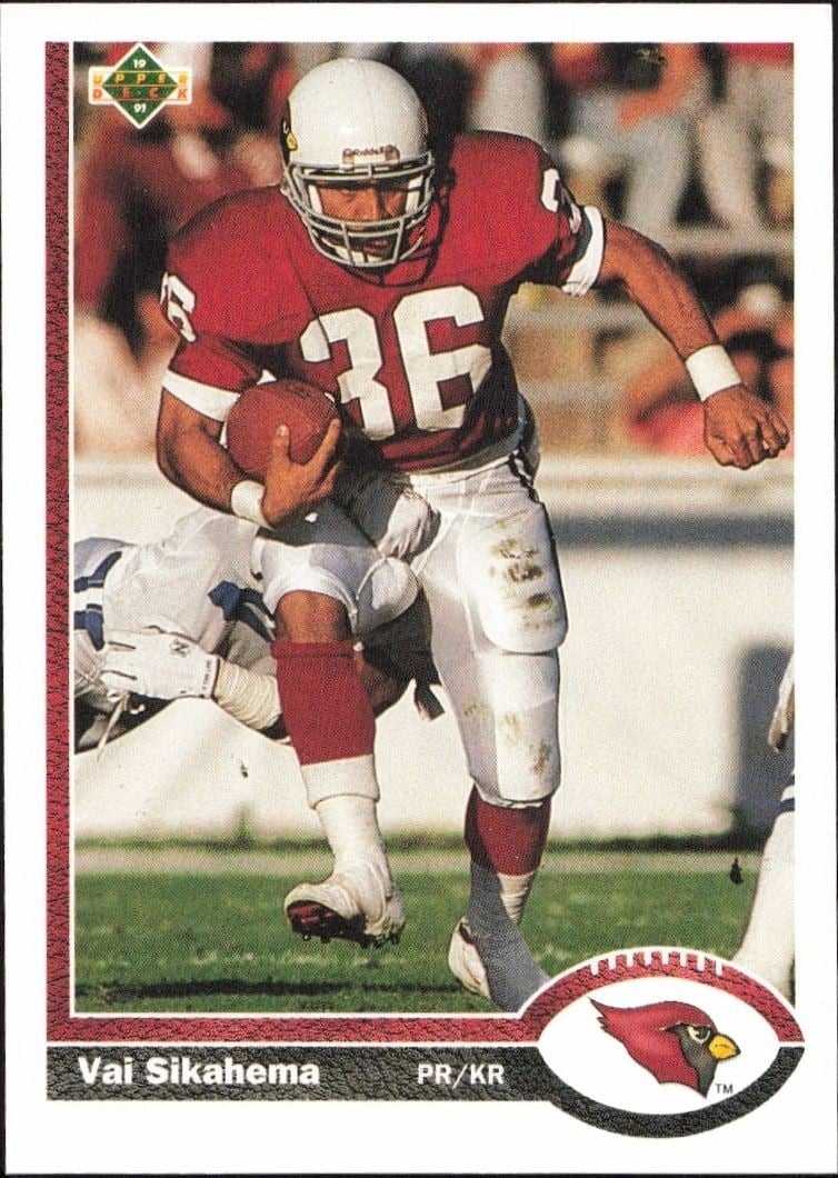 1991 Upper-Deck Vai Sikahema #114 trading card