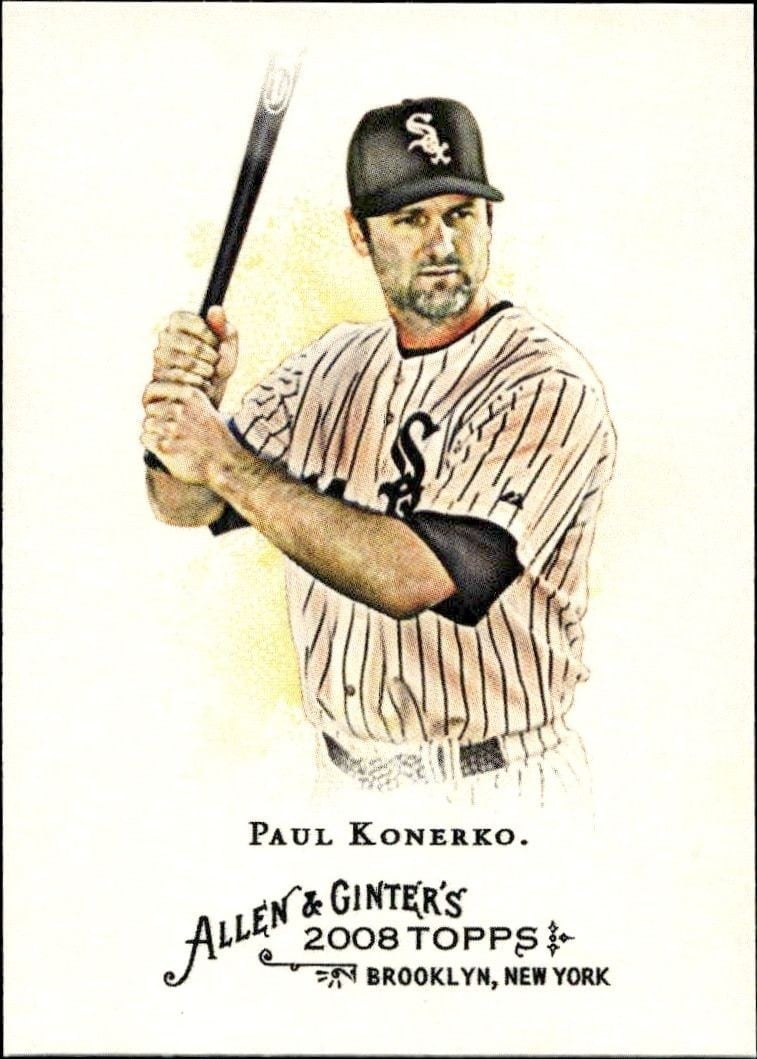 Paul Konerko 2008 Topps Allen & Ginter #41 Baseball Trading Card - Front 2008 Topps Allen & Ginter Paul Konerko #41 baseball trading card front