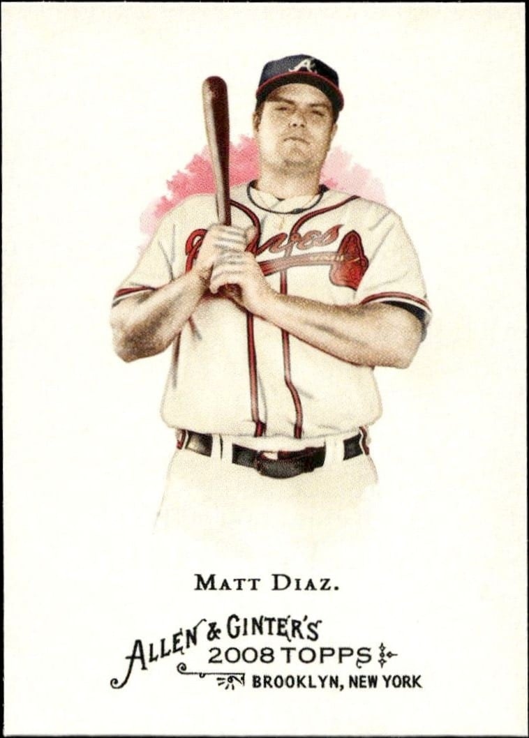 2008 Topps Allen & Ginter Matt Diaz #344 trading card