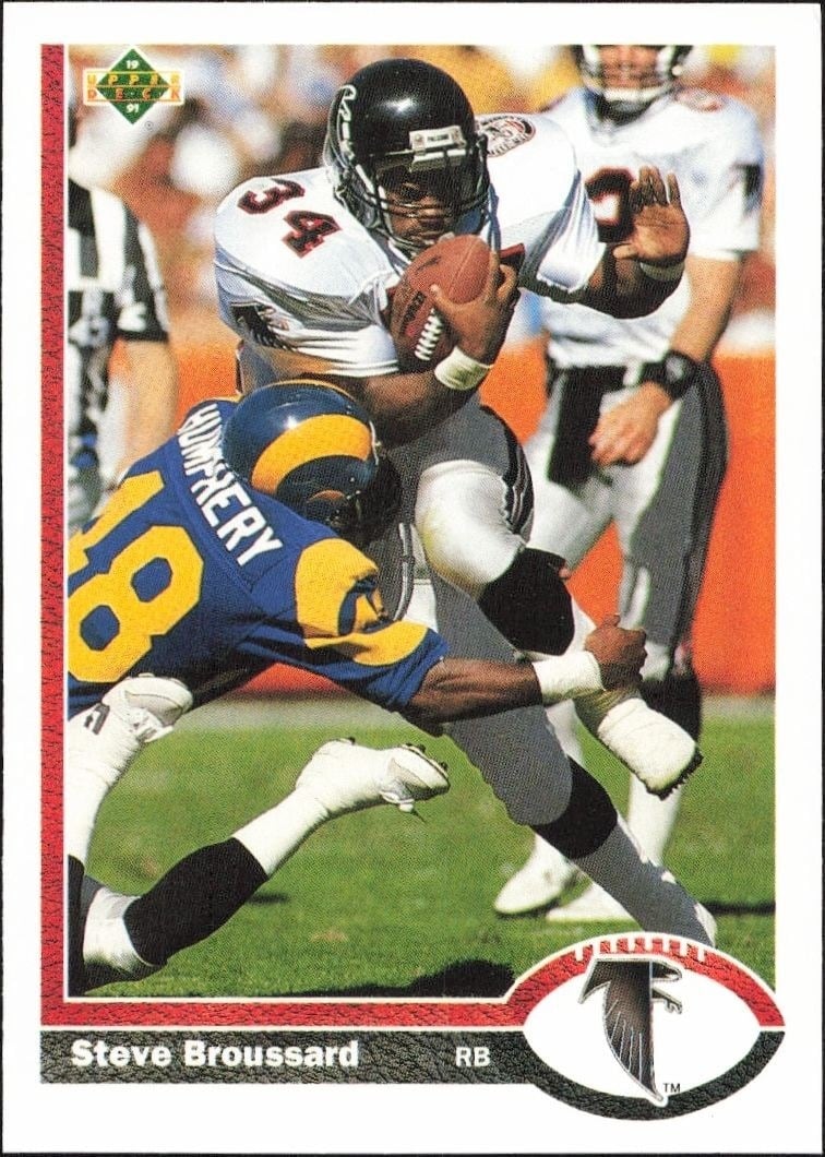 1991 Upper Deck Steve Broussard #171 football trading card front