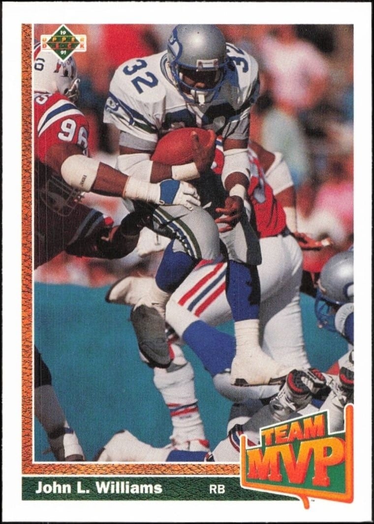 1991 Upper-Deck John L. Williams #476 trading card