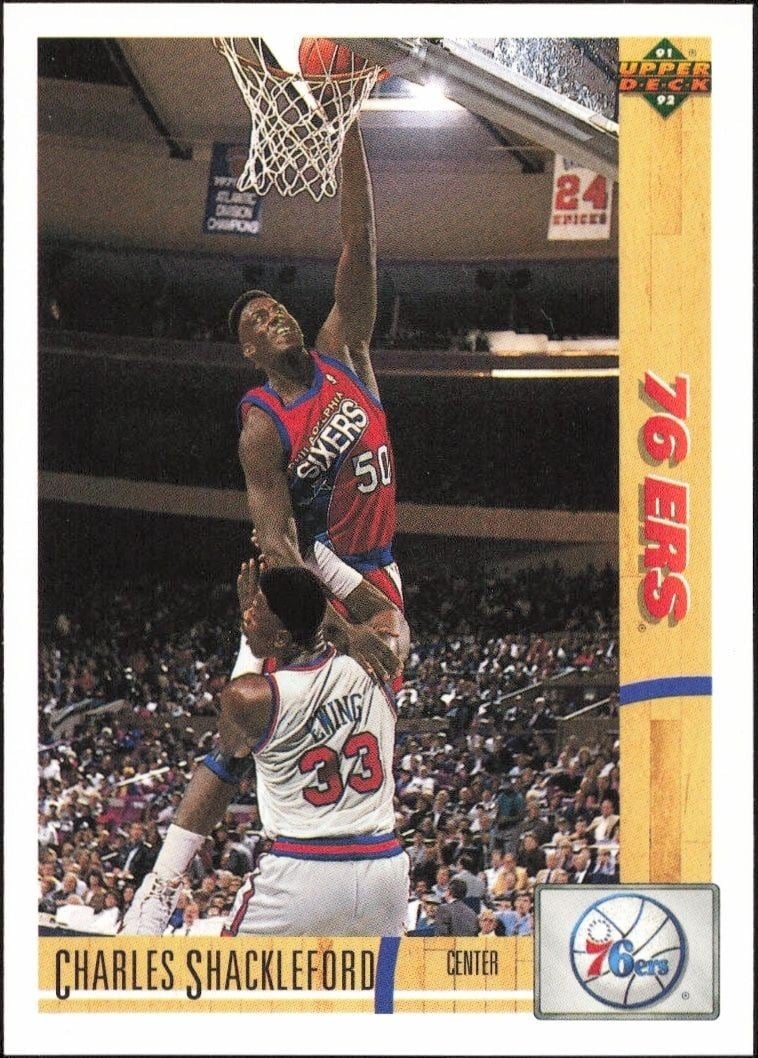 Charles Shackleford 1991-92 Upper Deck #405 Basketball Trading Card - Front 1991-92 Upper Deck Charles Shackleford #405 basketball trading card front