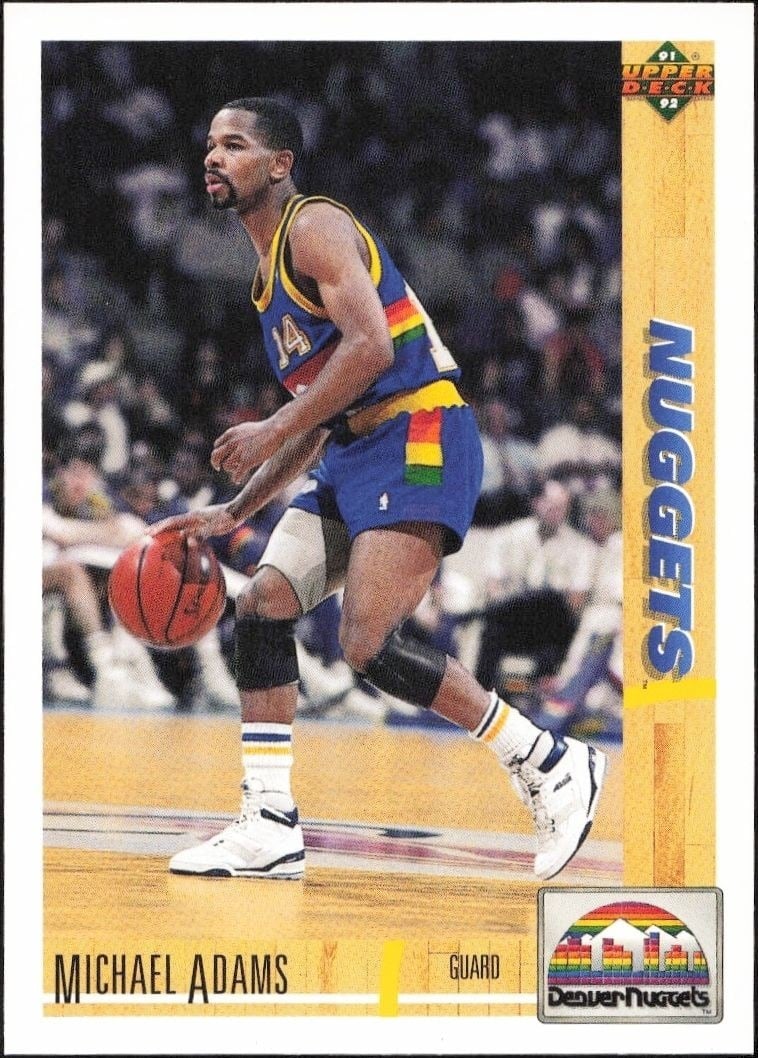 1991-92 Upper Deck Michael Adams #43 basketball trading card front