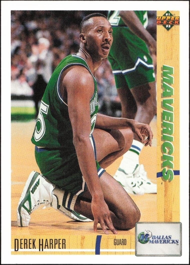 Derek Harper 1991-92 Upper Deck #137 Basketball Trading Card - Front 1991-92 Upper Deck Derek Harper #137 basketball trading card front