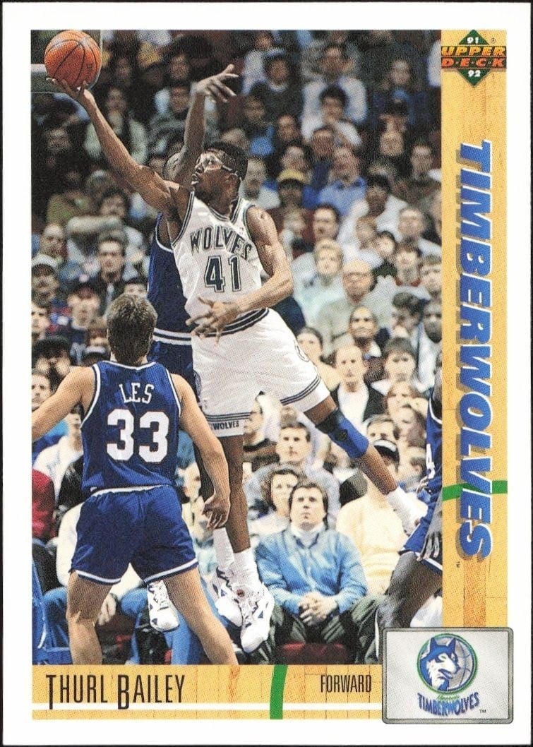 1991-92 Upper Deck Thurl Bailey #418 basketball trading card front