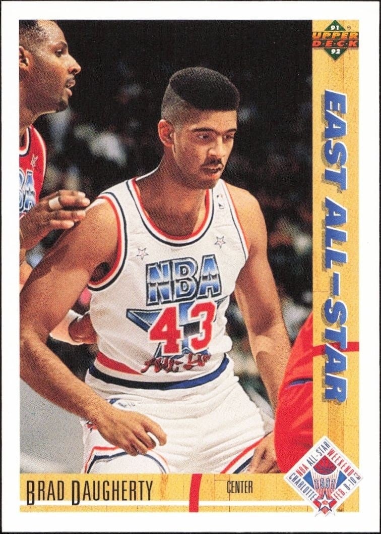 1991-92 Upper Deck Brad Daugherty #63 basketball trading card front