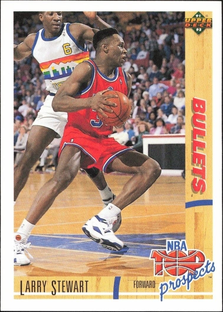 Larry Stewart 1991-92 Upper Deck #440 Basketball Trading Card - Front 1991-92 Upper Deck Larry Stewart #440 basketball trading card front
