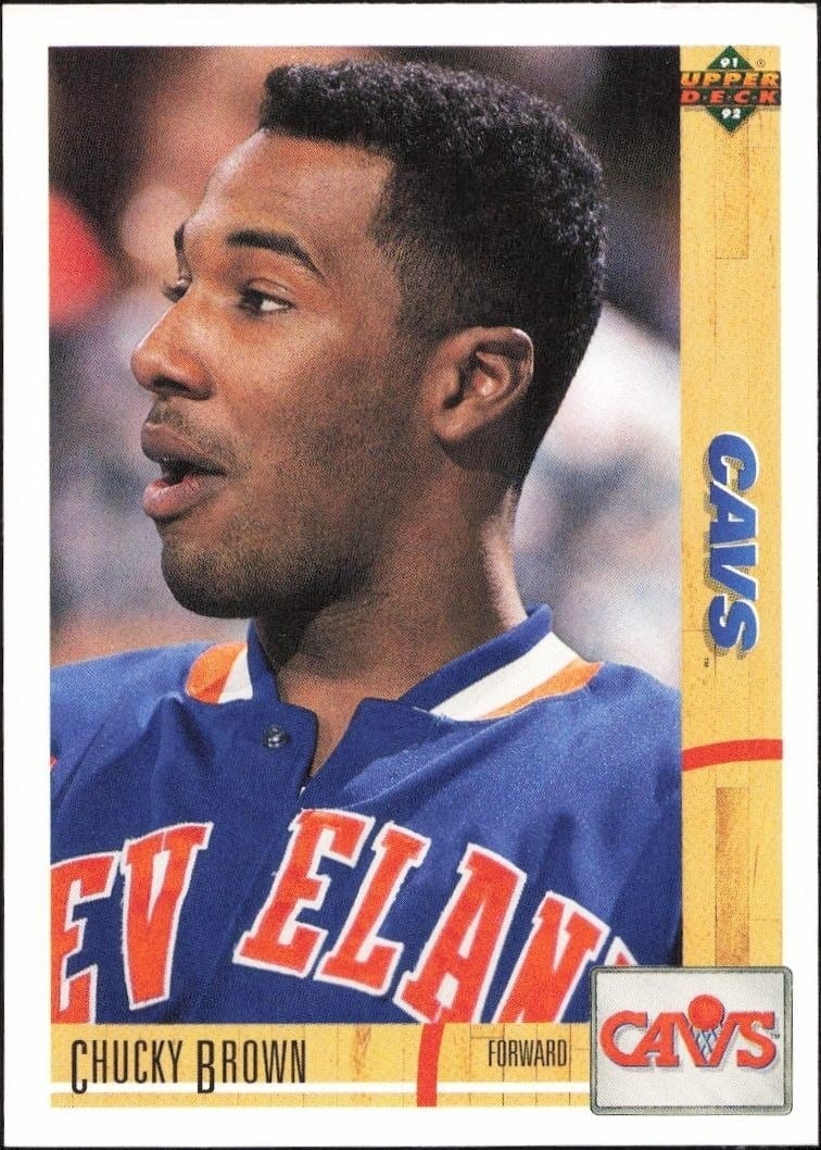 Chucky Brown 1991-92 Upper Deck #393 Basketball Trading Card - Front 1991-92 Upper Deck Chucky Brown #393 basketball trading card front