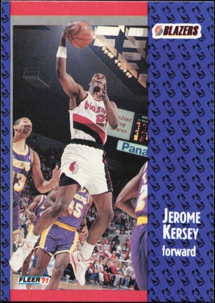 1991-92 Fleer Jerome Kersey #170 basketball trading card front