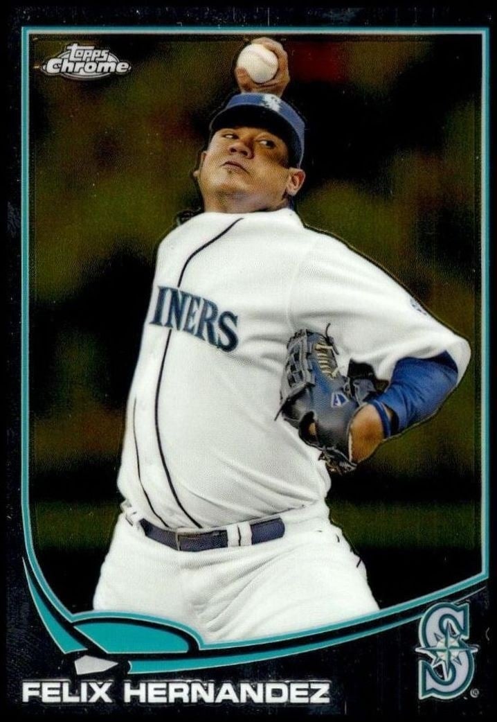 2013 Topps Chrome Felix Hernandez #34 trading card