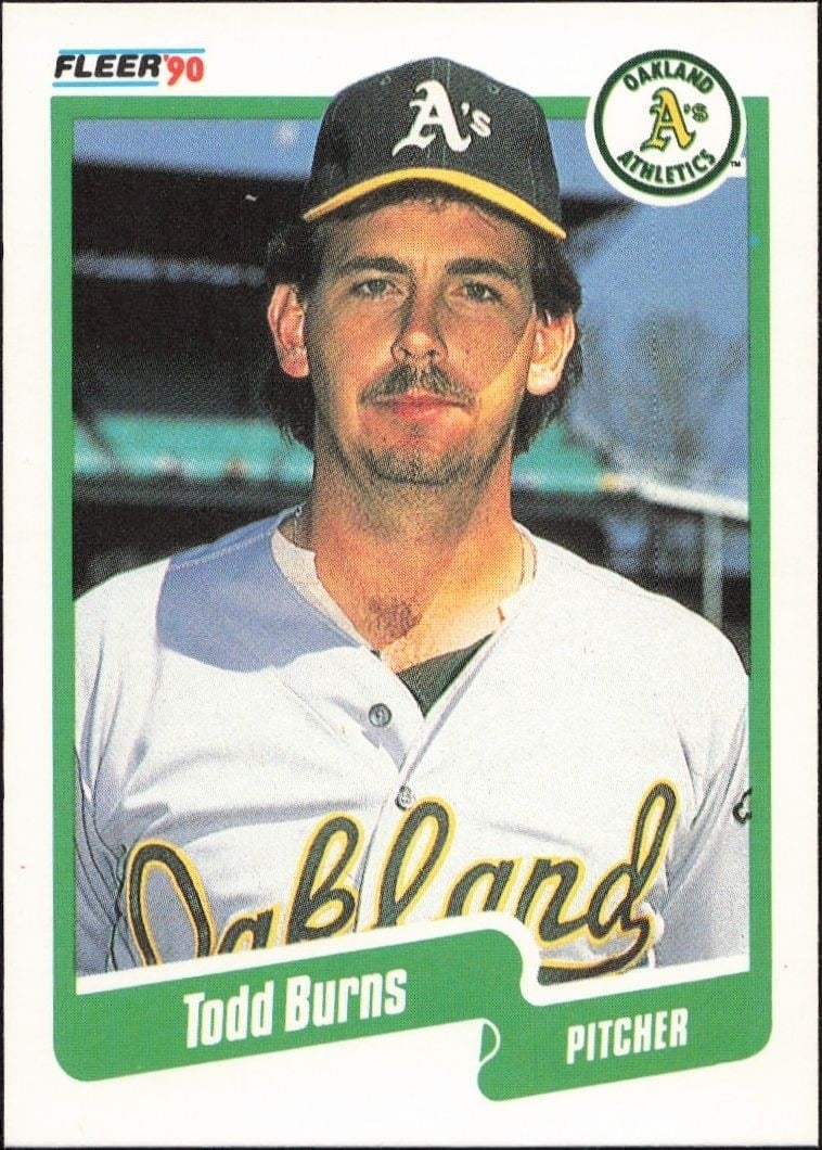 1990 Fleer Todd Burns #2 trading card