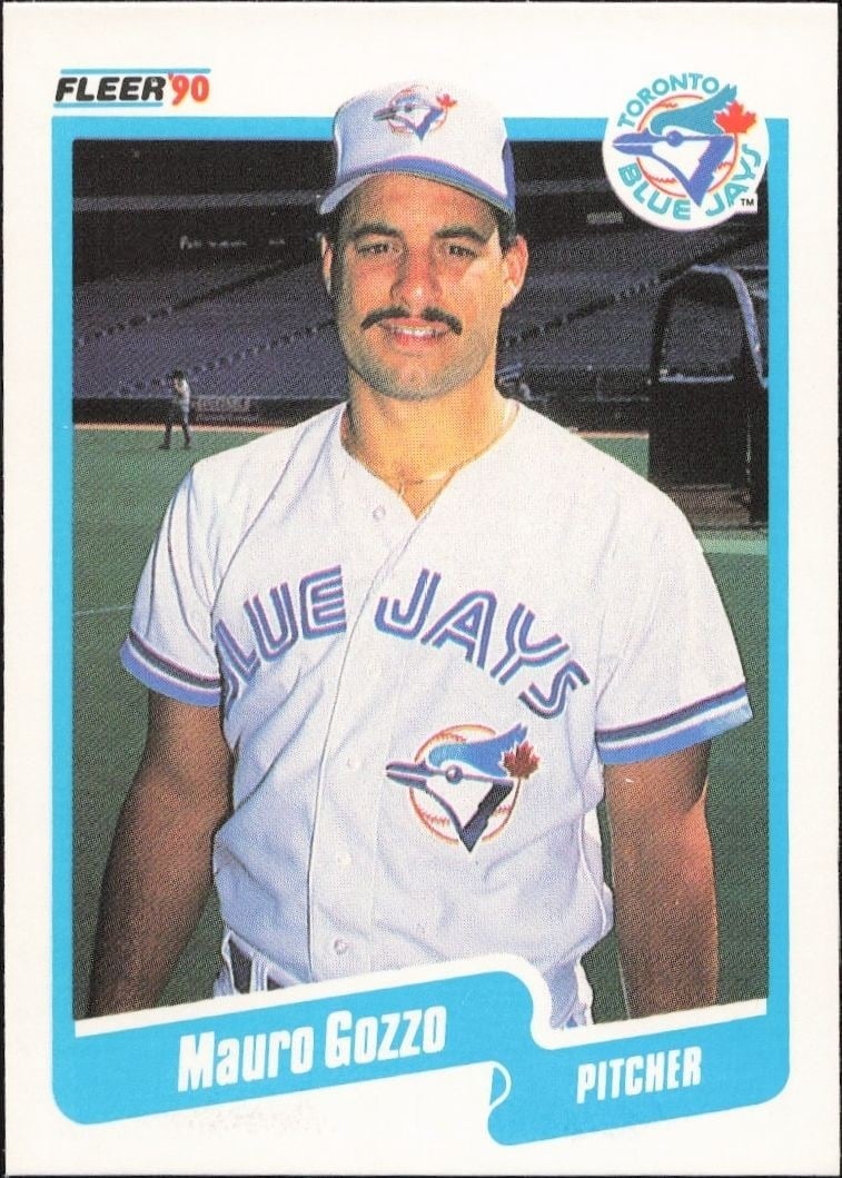Mauro Gozzo 1990 Fleer #82 Baseball Trading Card - Front 1990 Fleer Mauro Gozzo #82 baseball trading card front