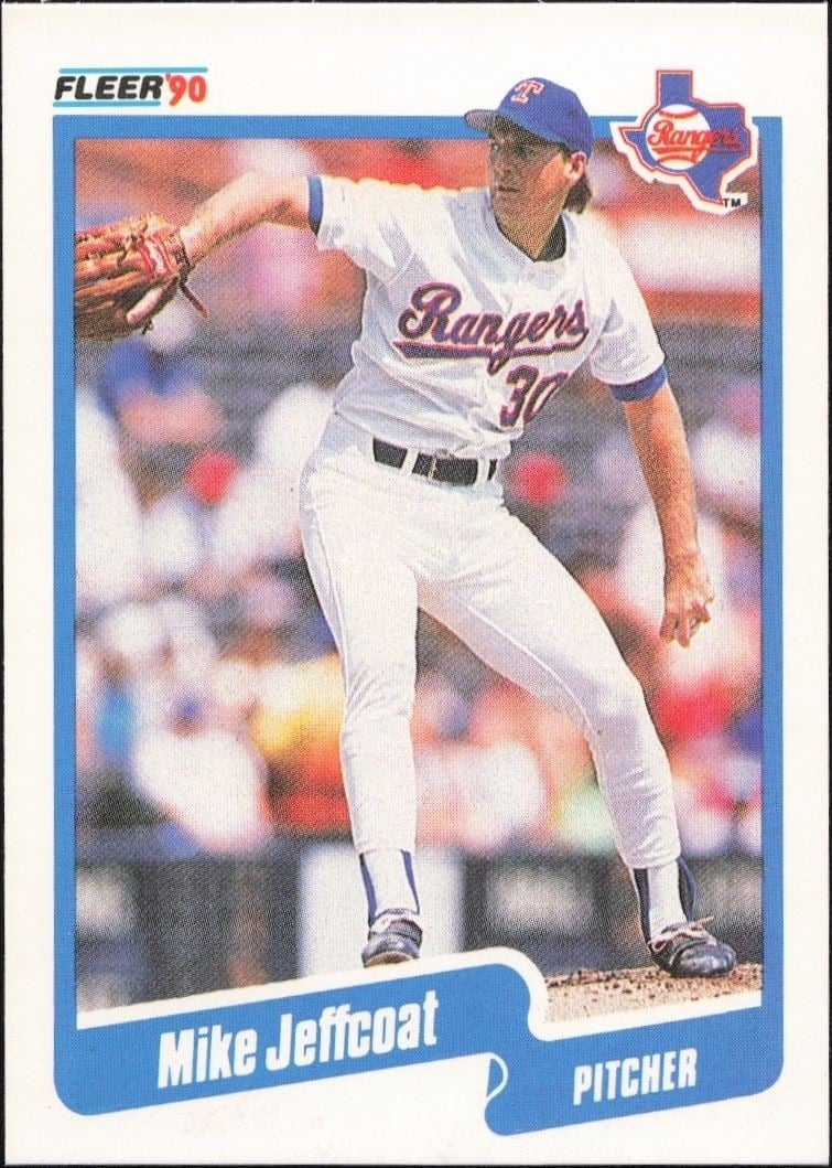 1990 Fleer Mike Jeffcoat #302 trading card