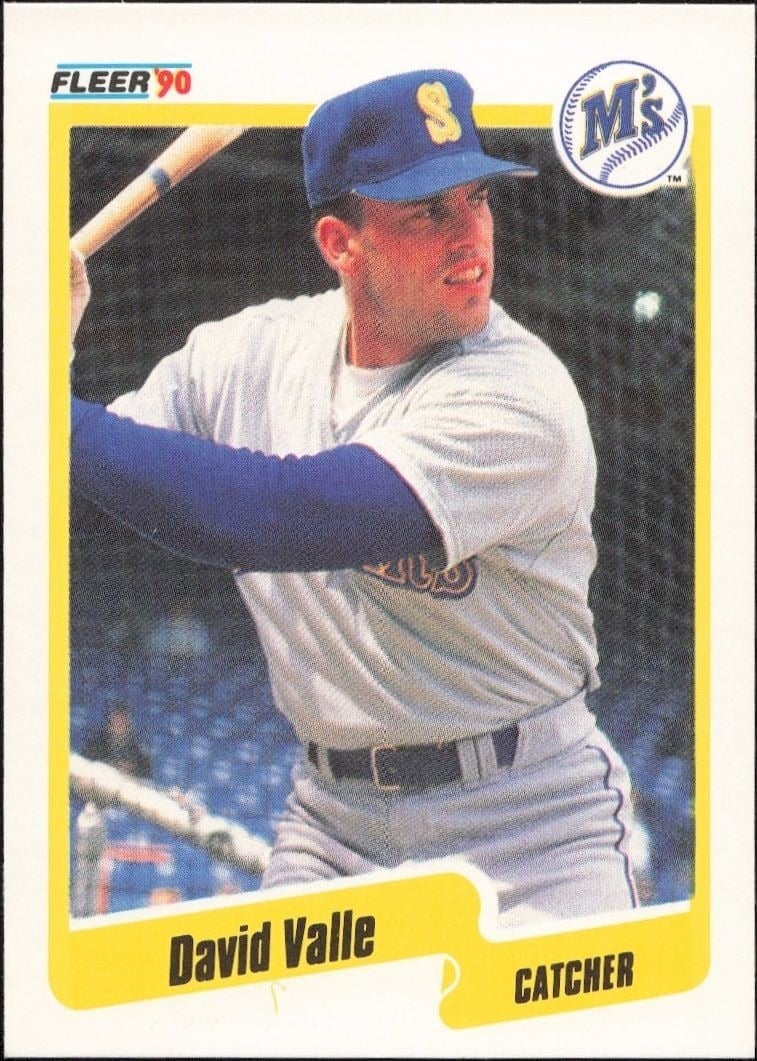 1990 Fleer Dave Valle #527 baseball trading card front