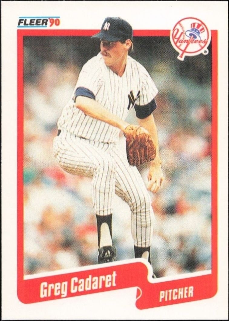 1990 Fleer Greg Cadaret #440 baseball trading card front