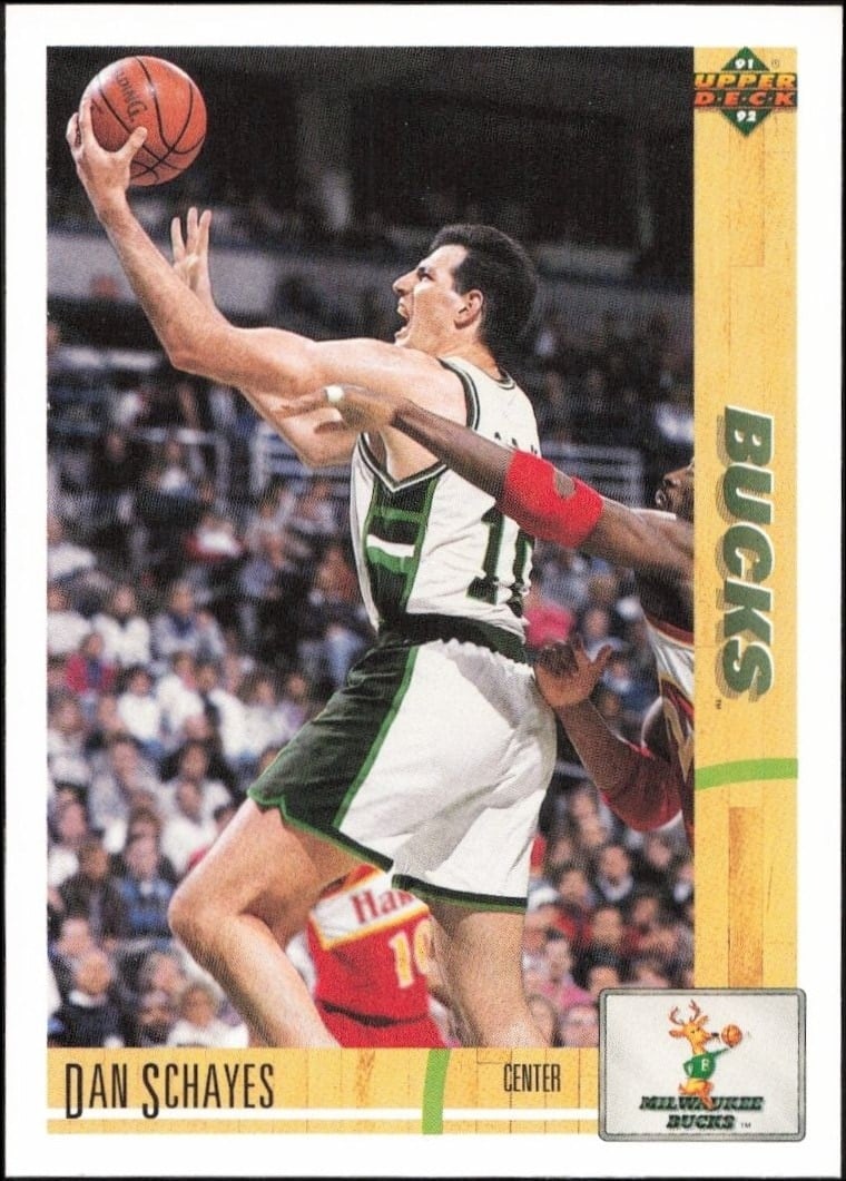 Dan Schayes 1991-92 Upper Deck #348 Basketball Trading Card - Front 1991-92 Upper Deck Dan Schayes #348 basketball trading card front