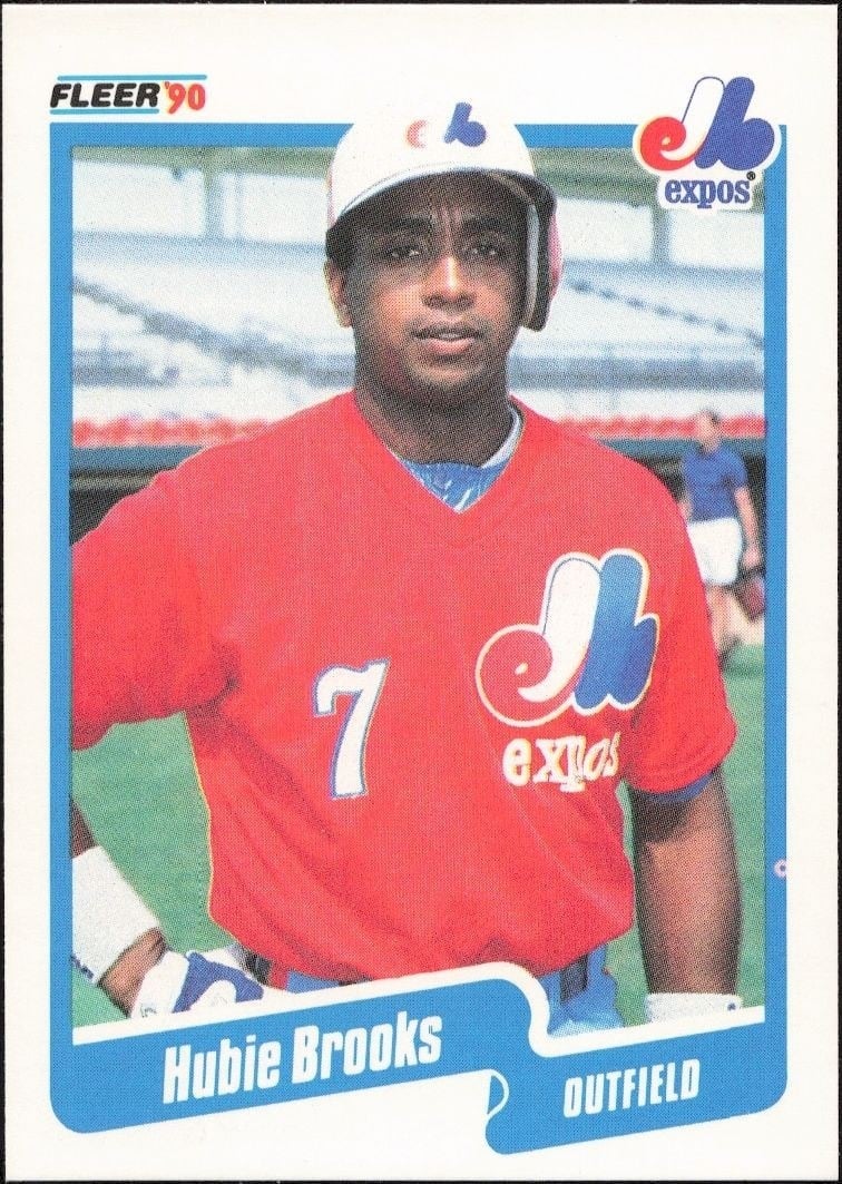 Hubie Brooks 1990 Fleer #341 Baseball Trading Card - Front 1990 Fleer Hubie Brooks #341 baseball trading card front