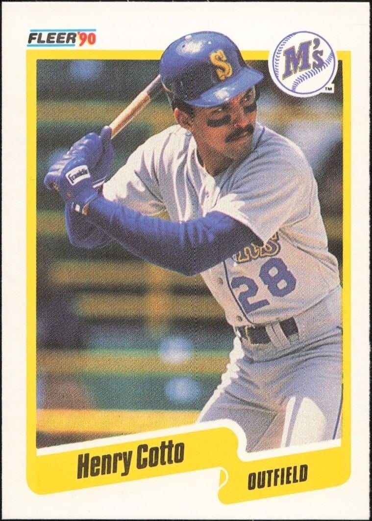 Henry Cotto 1990 Fleer #511 Baseball Trading Card - Front 1990 Fleer Henry Cotto #511 baseball trading card front