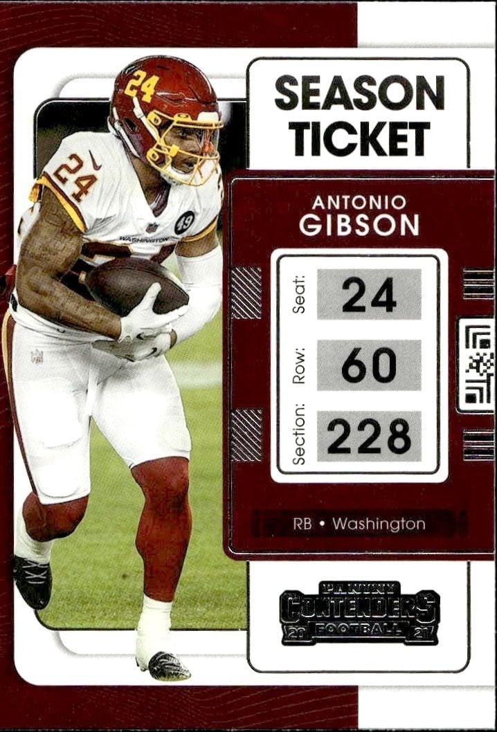 2021 Panini Contenders Antonio Gibson #99 trading card