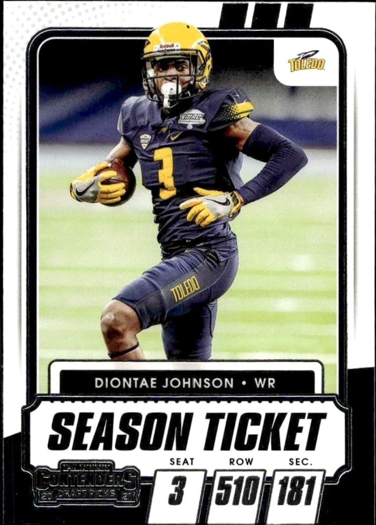 2021 Panini Contenders Draft Picks Diontae Johnson #95 trading card