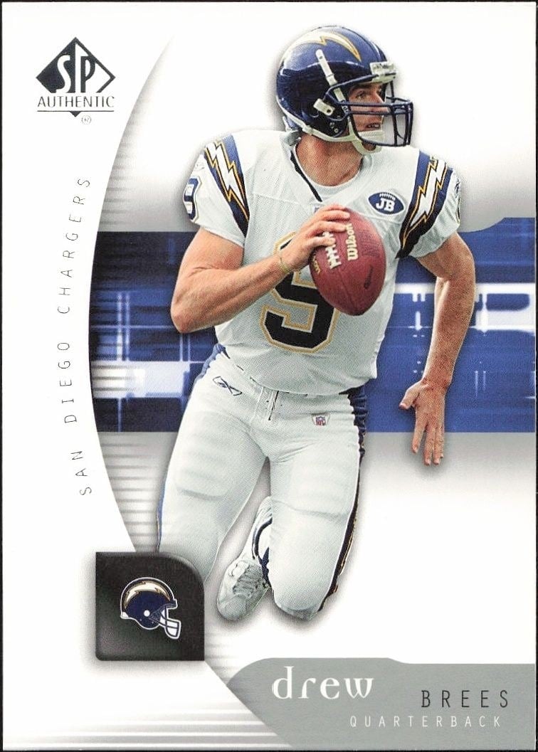 2005 Upper Deck SP Authentic Drew Brees #71 football trading card front