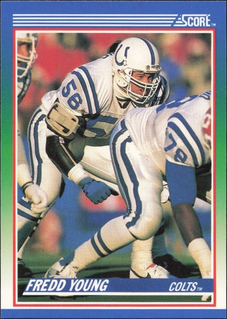 1990 Score Fredd Young #102 football trading card front