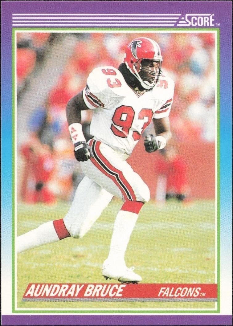 Aundray Bruce 1990 Score #167 Football Trading Card - Front 1990 Score Aundray Bruce #167 football trading card front