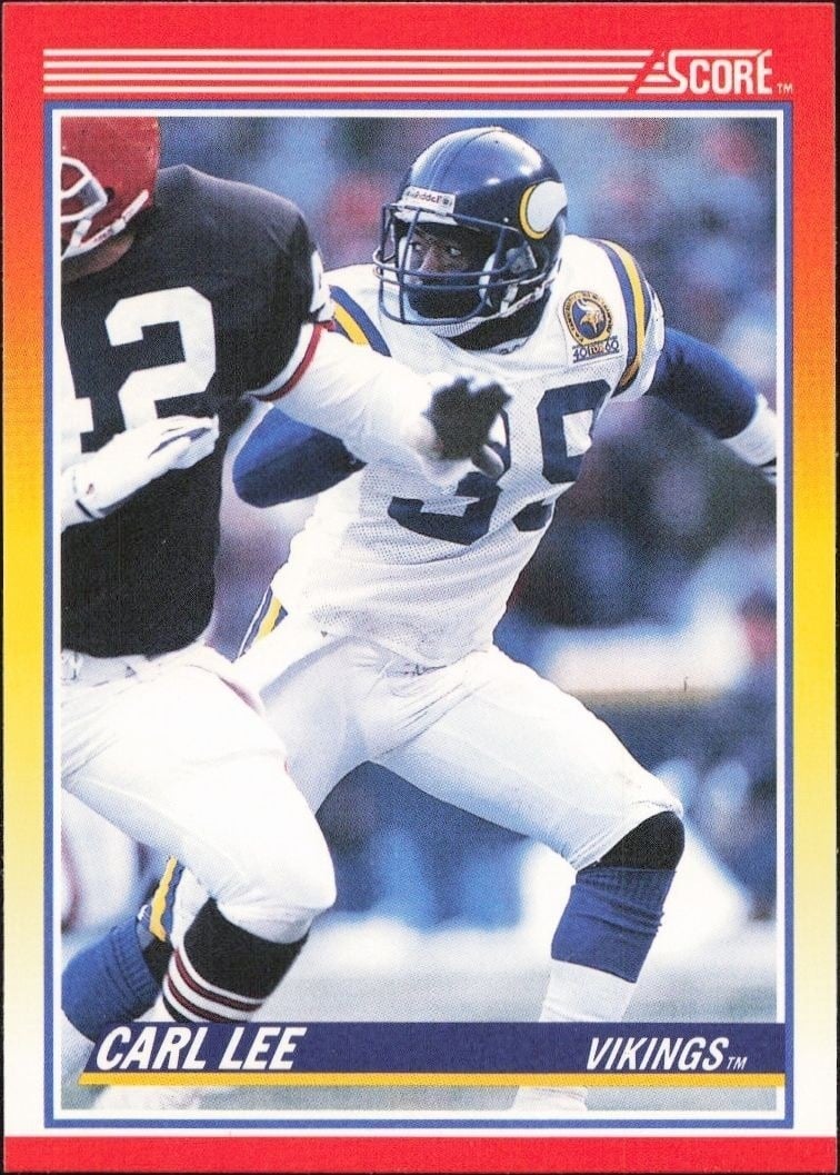 Carl Lee 1990 Score #276 Football Trading Card - Front 1990 Score Carl Lee #276 football trading card front