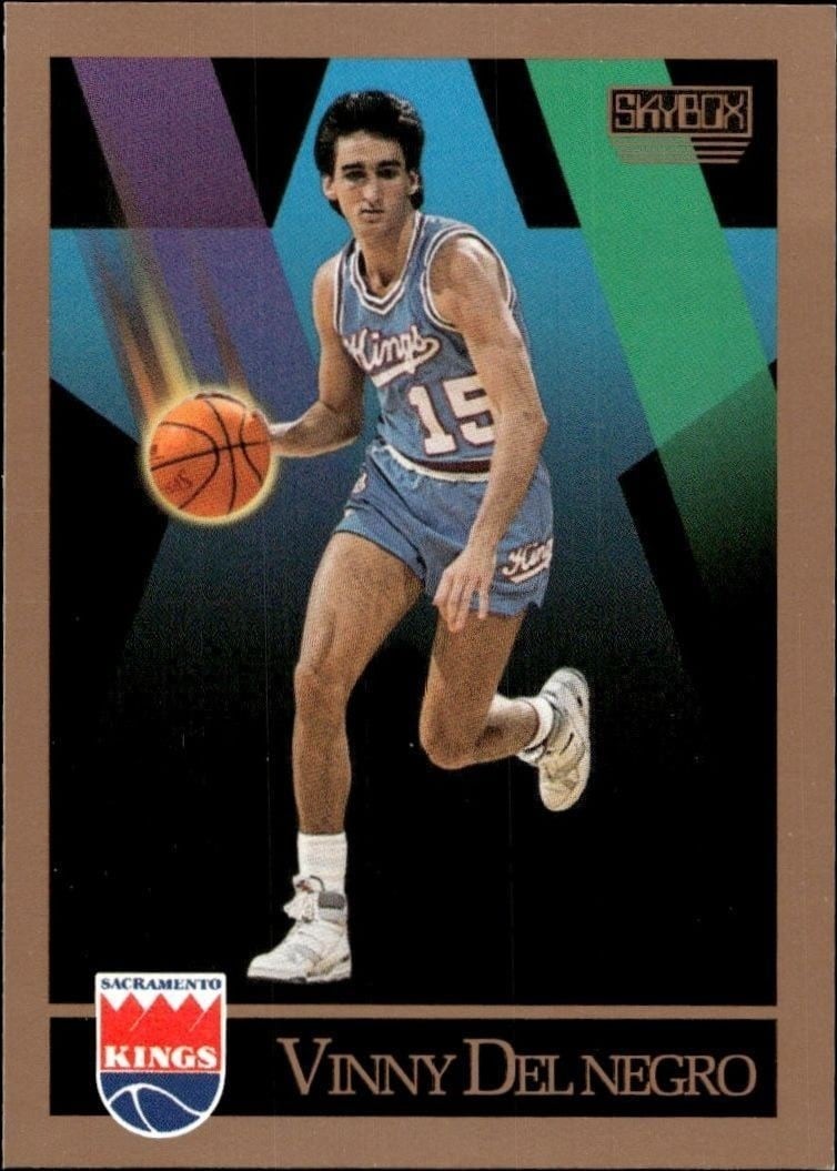 Vinny Del Negro 1990-91 Skybox #245 Basketball Trading Card - Front 1990-91 Skybox Vinny Del Negro #245 basketball trading card front