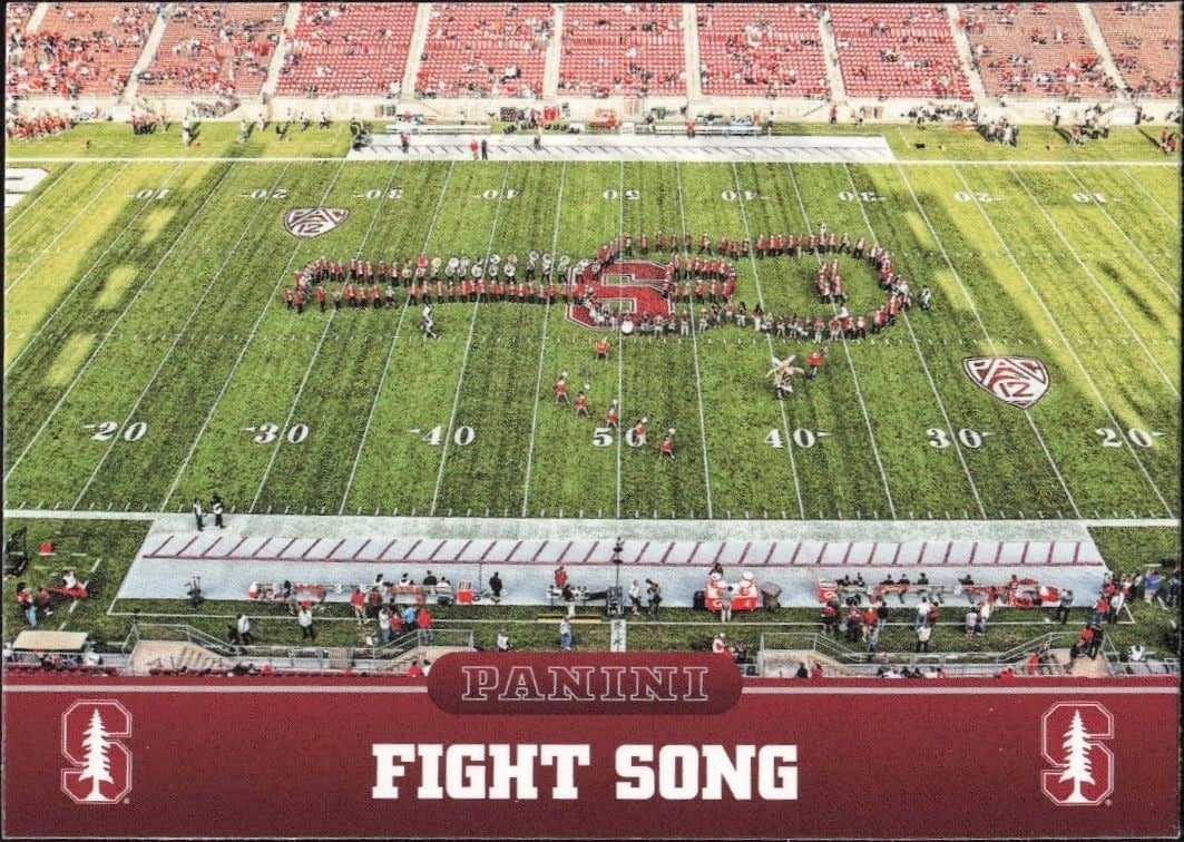 Fight Song 2015 Panini Stanford Cardinal Team Collection #5 Football Trading Card - Front 2015 Panini Stanford Cardinal Team Collection Fight Song #5 football trading card front
