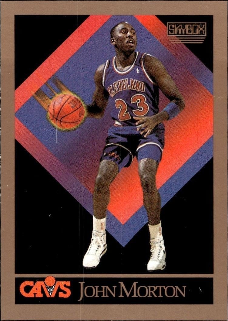 John Morton 1990-91 Skybox #54 Basketball Trading Card - Front 1990-91 Skybox John Morton #54 basketball trading card front