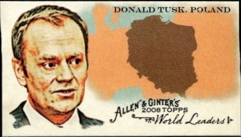 2008 Topps Allen & Ginter Donald Tusk, Poland #WL36 baseball trading card front