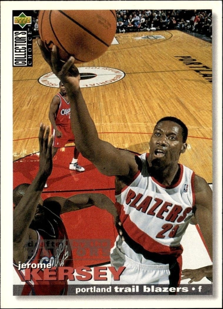 Jerome Kersey 1995-96 Upper Deck Collector's Choice #122 Basketball Trading Card - Front 1995-96 Upper Deck Collector's Choice Jerome Kersey #122 basketball trading card front