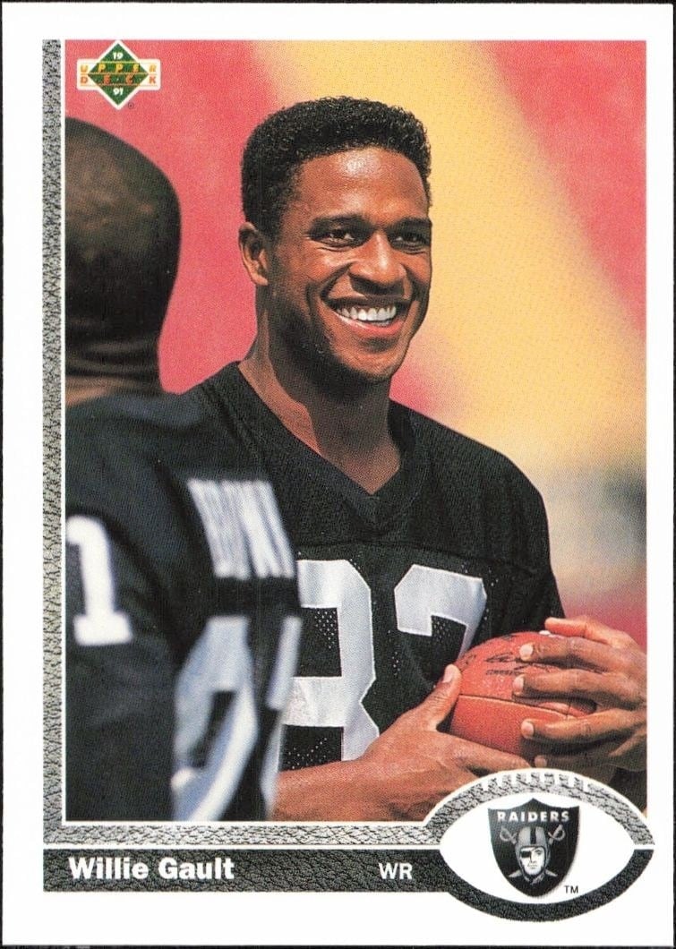 Willie Gault 1991 Upper Deck #292 Football Trading Card - Front 1991 Upper Deck Willie Gault #292 football trading card front