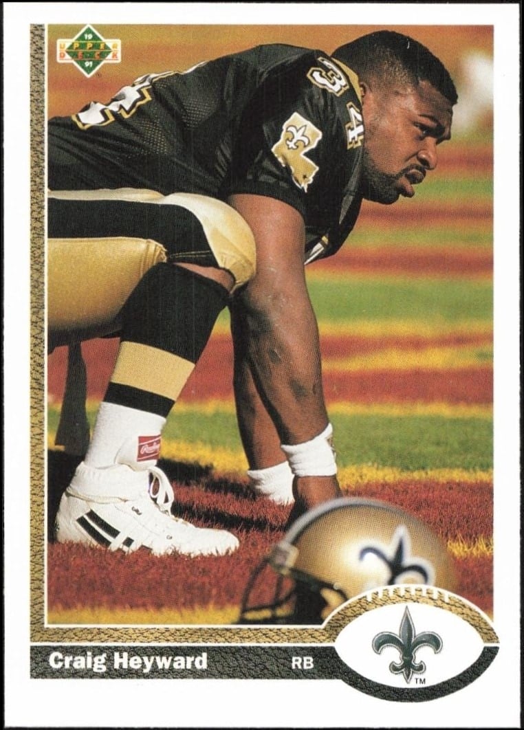 Craig Heyward 1991 Upper Deck #248 Football Trading Card - Front 1991 Upper Deck Craig Heyward #248 football trading card front