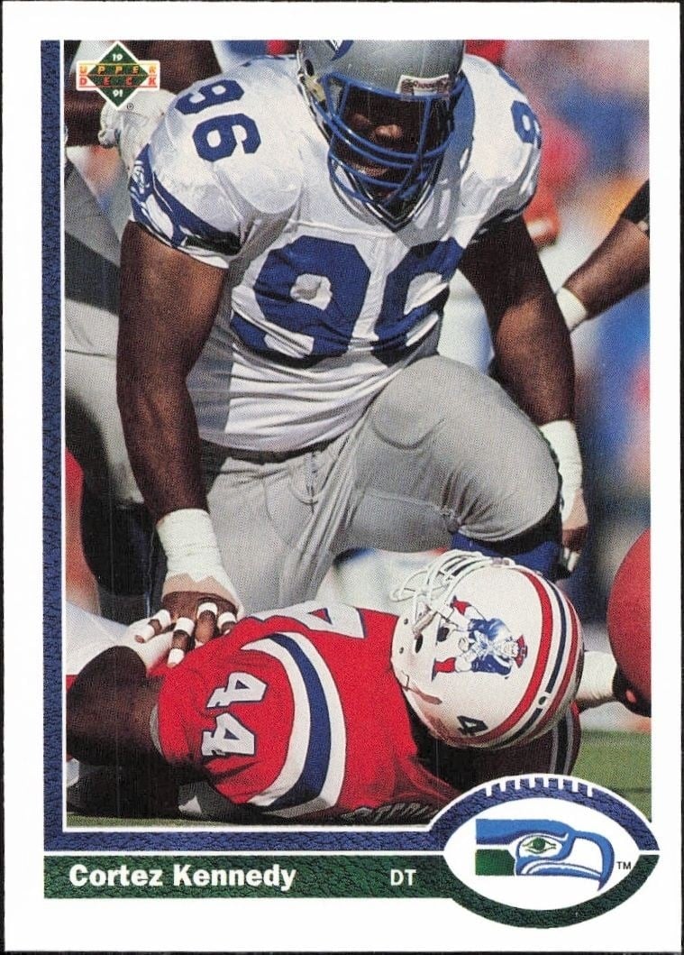 Cortez Kennedy 1991 Upper Deck #491 Football Trading Card - Front 1991 Upper Deck Cortez Kennedy #491 football trading card front