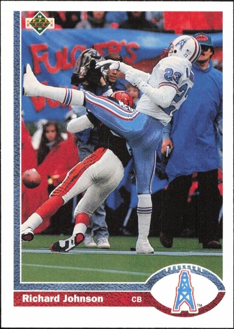 Richard Johnson 1991 Upper Deck #422 Football Trading Card - Front 1991 Upper Deck Richard Johnson #422 football trading card front