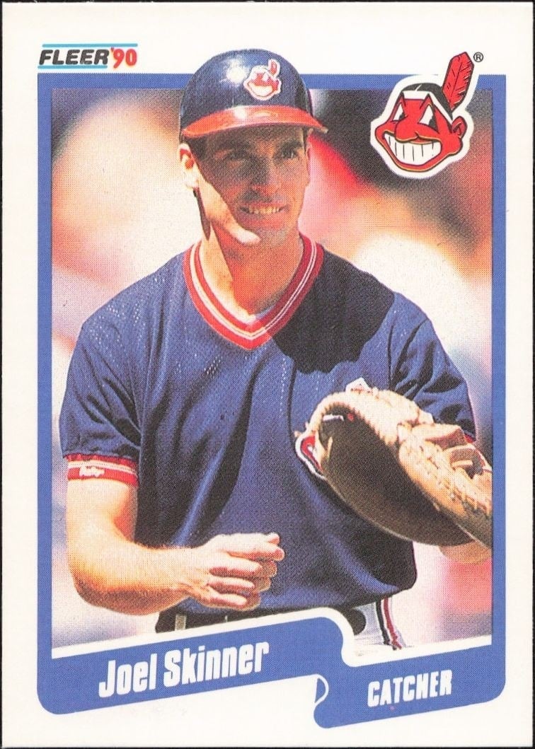 Joel Skinner 1990 Fleer #501 Baseball Trading Card - Front 1990 Fleer Joel Skinner #501 baseball trading card front