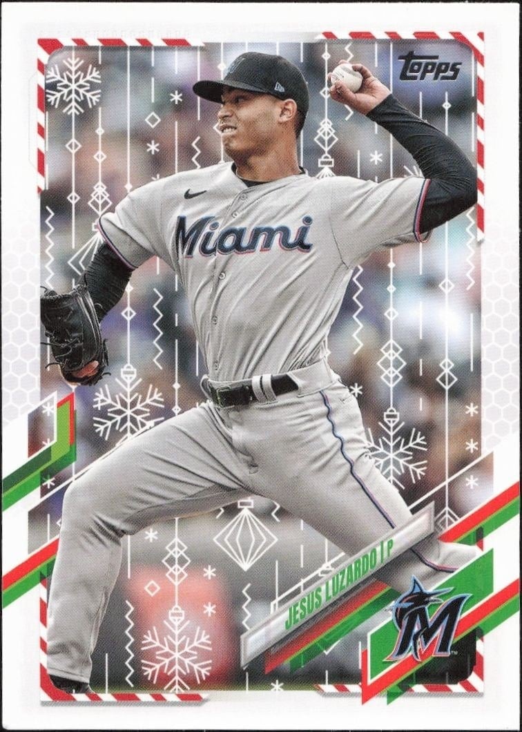 2021 Topps Holiday Jesus Luzardo #HW5 trading card