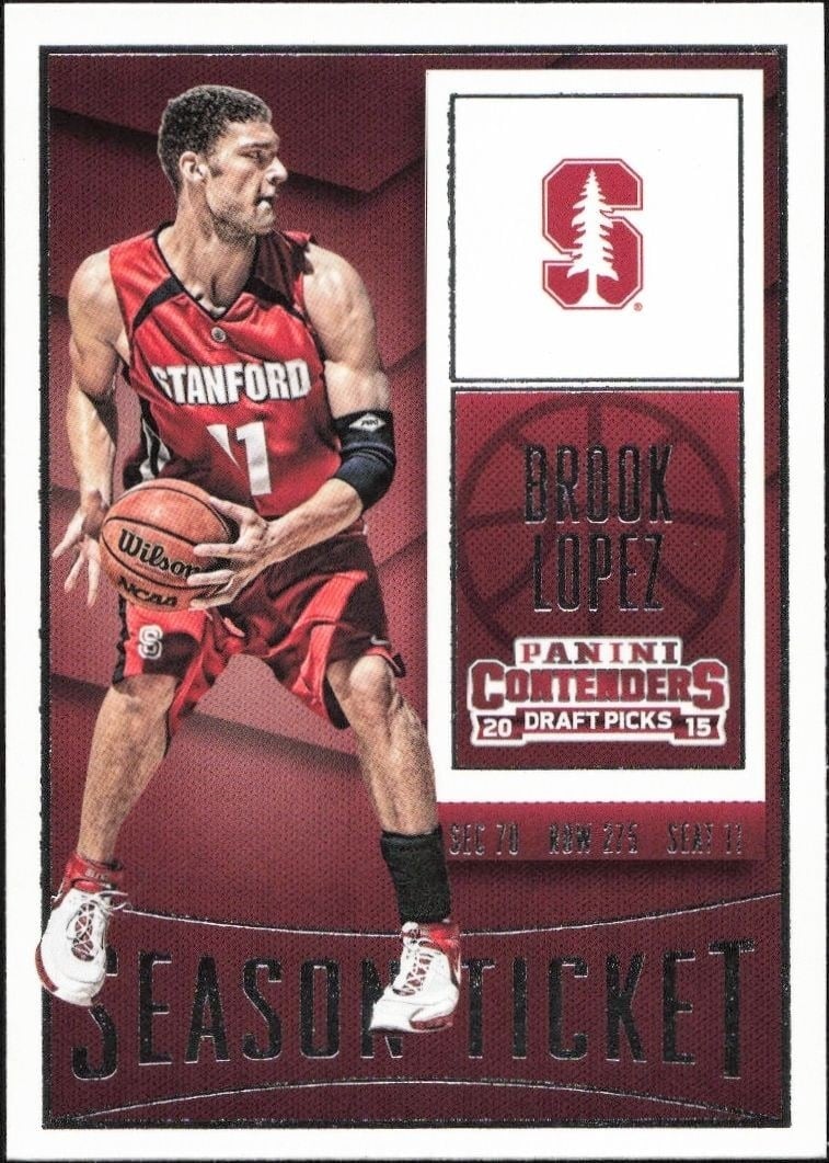 2015-16 Panini Contenders Draft Picks Brook Lopez #13 trading card