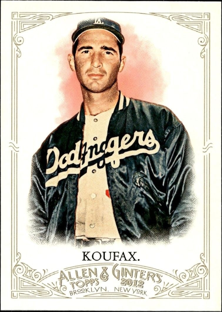 Sandy Koufax 2012 Topps Allen & Ginter #99 Baseball Trading Card - Front 2012 Topps Allen & Ginter Sandy Koufax #99 baseball trading card front