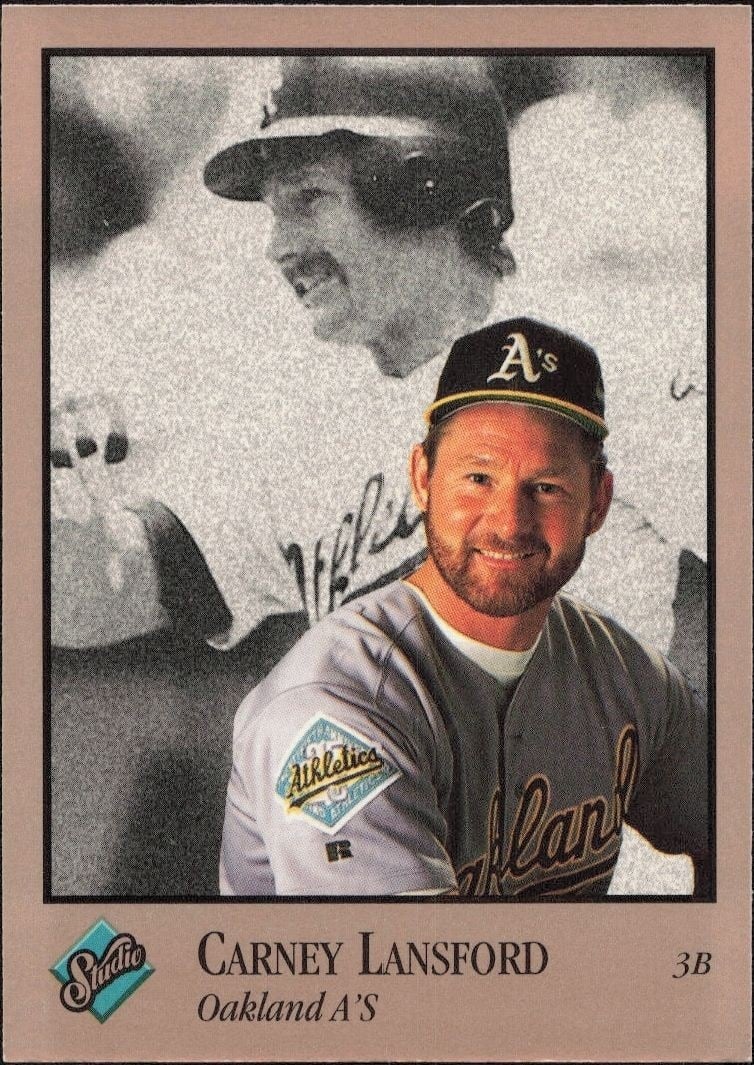 1992 Leaf Studio Carney Lansford #225 trading card