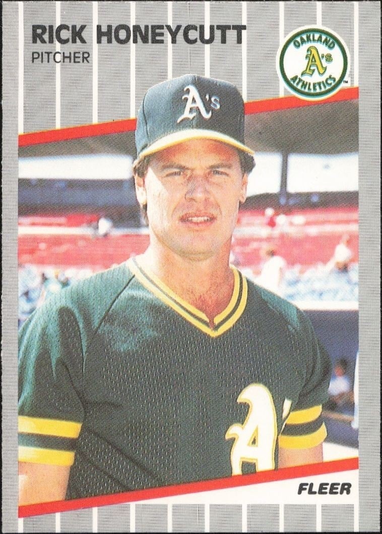 1989 Fleer Rick Honeycutt #11 trading card