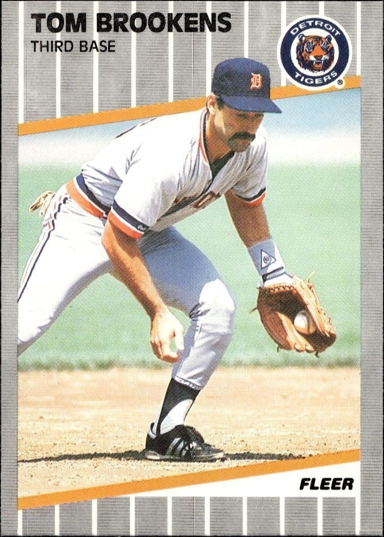 1989 Fleer Tom Brookens #130 trading card