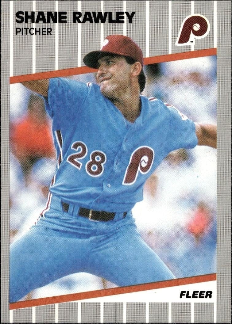 1989 Fleer Shane Rawley #579 trading card